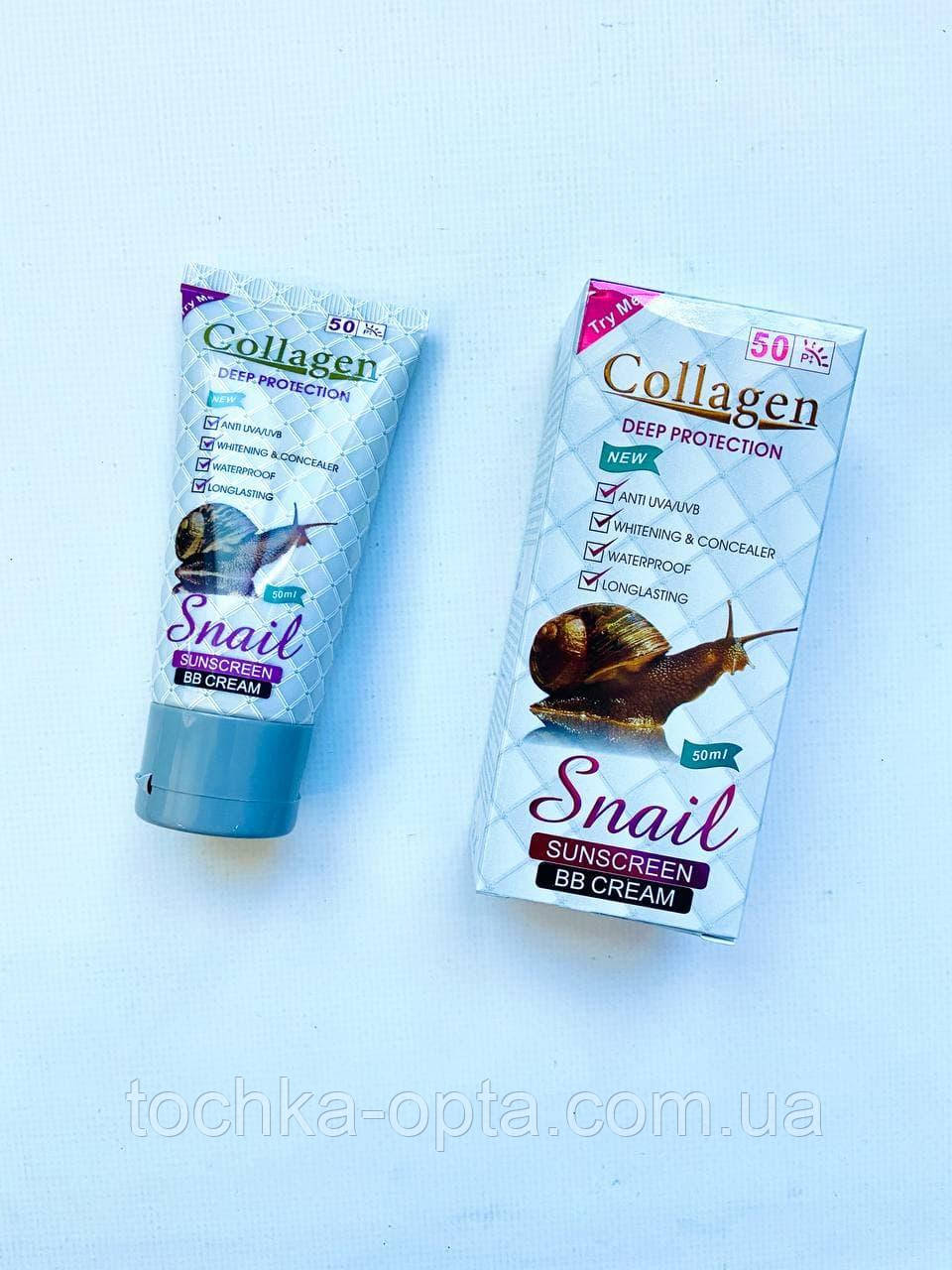 Сонцезахисний ВВ-крем (Collagen Protection Snail Sunscreen BB Cream), фото 1