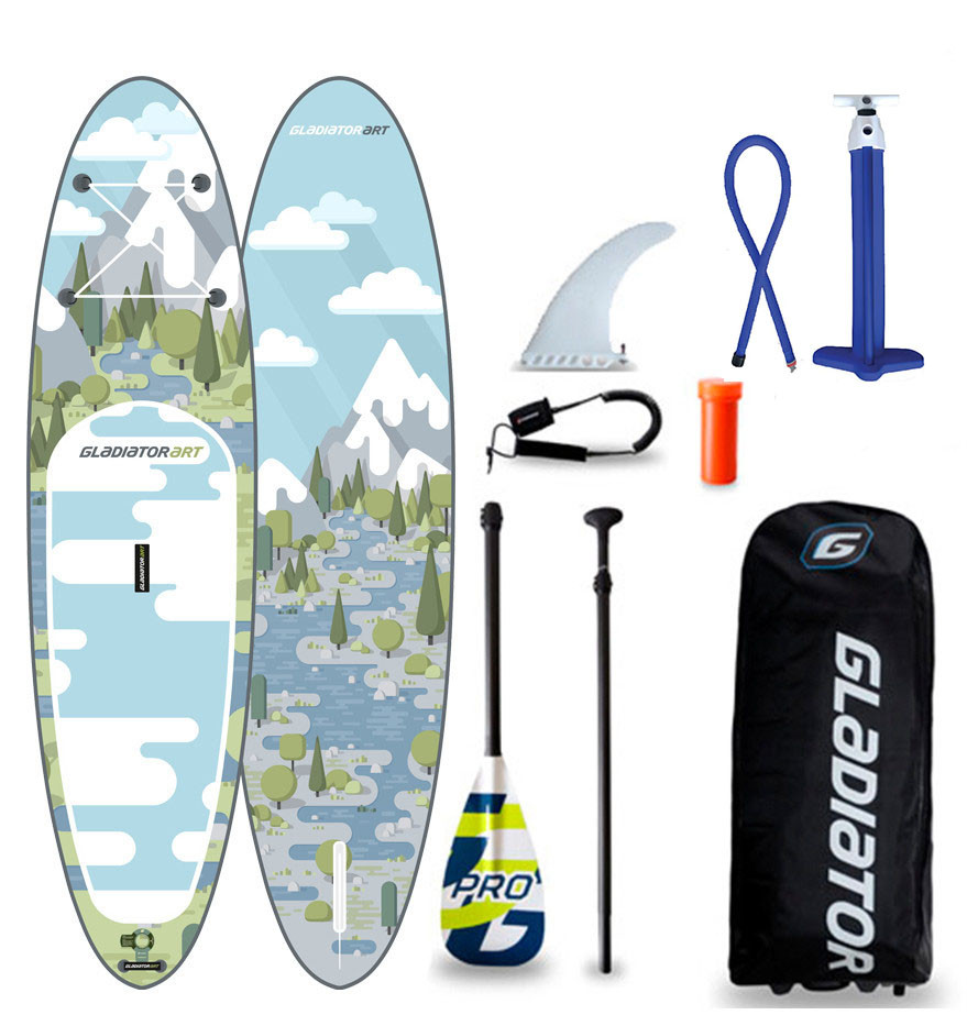 Сапборд Gladiator ART 10'8" x 34" FOREST 2021 — надувна дошка для САП серфінгу, sup board