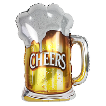 Фольгована кулька велика фігура Кухоль пива Cheers 58х73см Китай