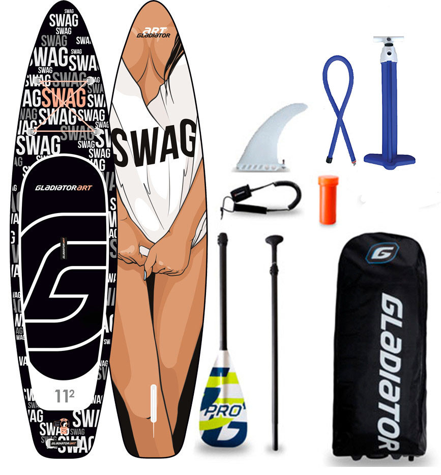 Сапборд Gladiator ART 11'2" x 30" SWAG 2021 — надувна дошка для САП серфінгу, sup board