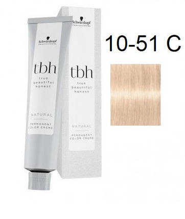 Перманентна фарба для волосся Schwarzkopf TBH Permanent 10-51 C Ультра золотистий блондин попелястий 60 мл, фото 2