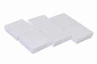 Набор подарочных коробочек для бижутерии белых 9*9*3 см, упаковка 12 шт