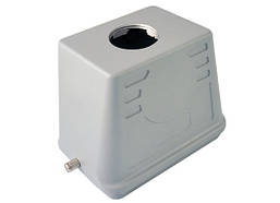 Корпус для промислового роз'єму багатоконтактного багатополюсного типу HDC (Heavy Duty Connectors) 48P+E / 16A / 500V, кабельний для контактів "тато" зверху enter