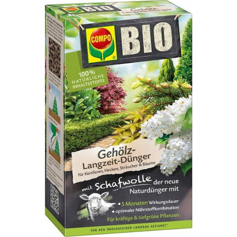 BIO добриво довготривалої дії для хвойних і кущових рослин 2 кг, Compo, фото 1