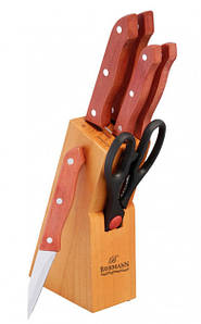 Набір ножів Bohmann на підставці 7 предметів BH 5102 WD