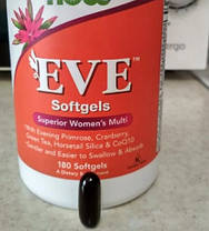 Вітаміни та мінерали для жінок NOW Foods Eve 180 softgels нау фудс ева, фото 5