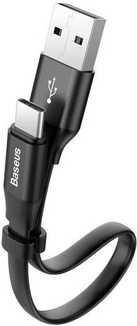 Кабель для зарядки телефона/ смартфона Baseus Nimble Portable Type-C 2 А 23 см Чорний (CATMBJ-01), фото 1