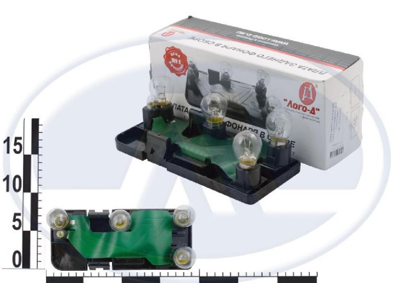 Плата заднього ліхтаря ВАЗ 21213 зовнішнього, в зборі з лампами, правий (кут) (пр-во Лого-Д), фото 1