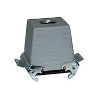 Корпус для промислового роз'єму багатоконтактного багатополюсного типу HDC (Heavy Duty Connectors) 32P+E / 16A / 500V, кабельний для контактів "мама" зверху enter