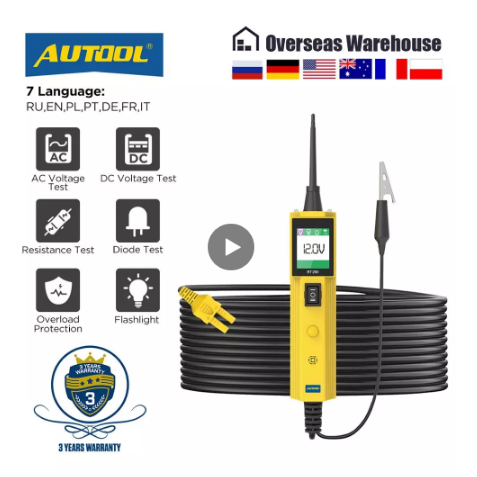 Автомобільний тестер електричного кола AUTOOL BT260