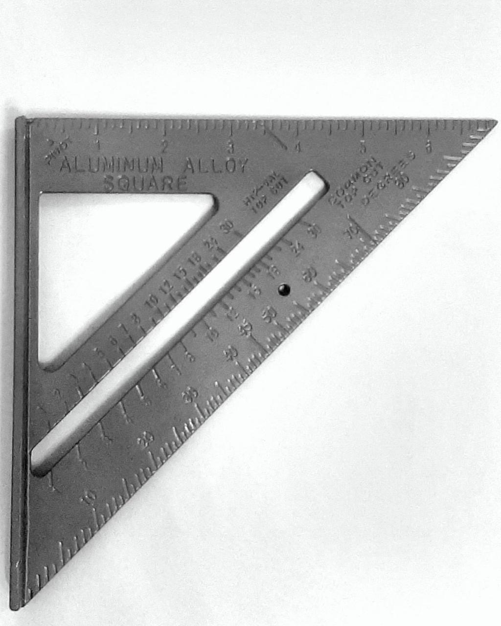 Косинець Свенсона алюмінієвий основа 250 мм (шкала в дюймах)