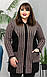 Тепла жіноча кофта-кардиган із коміром на блискавці коричневий, фото 4