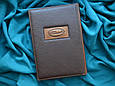 Щоденник А5 формату в шкіряній обкладинці c художнім об'ємним тисненням ручної роботи "Лев", фото 6