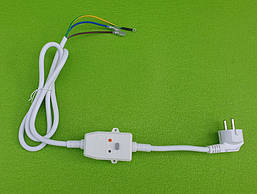 Кабель мережевий електричний із ПЗВ захисний 16А / струм витоку 30mA / 220V / довжина L=145см для будь-яких бойлерів