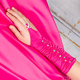 Малинове атласне плаття в підлогу для дівчинки "Адель" 4-5років, фото 2