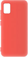 Матовый чехол OneShot Samsung Galaxy A02s A025 (силиконовая накладка) Красный