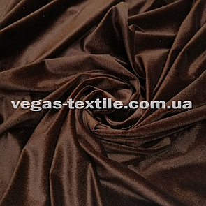 Оксамит стрейч Коричневий