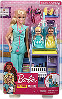 Ігровий набір Барбі Педіатр блондинка — Barbie Baby Doctor Playset with Blonde Doll