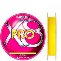 Шнур Duel Hardcore X8 Pro 150 m PE0.6 13lb yellow (0.13 mm 5.8 kg)