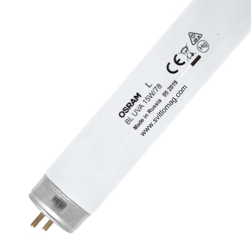 Лампа люмінесцентна ультрафіолетова OSRAM L Blue UVA 15w/78 G13