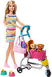 Лялька Барбі Прогулянка зі цуценятами — Barbie Stroll 'n Play Pups Playset with Blonde Doll GHV92 Оригінал, фото 3