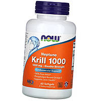 Масло кріля NOW Foods Krill Oil 1000 double strength 60 гельових капсул