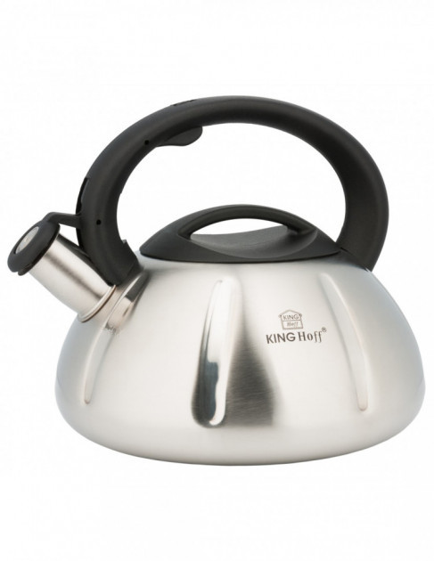 Чайник для плити з нержавіючої сталі суцільнолитий KingHoff KH-3290 3 л, фото 1