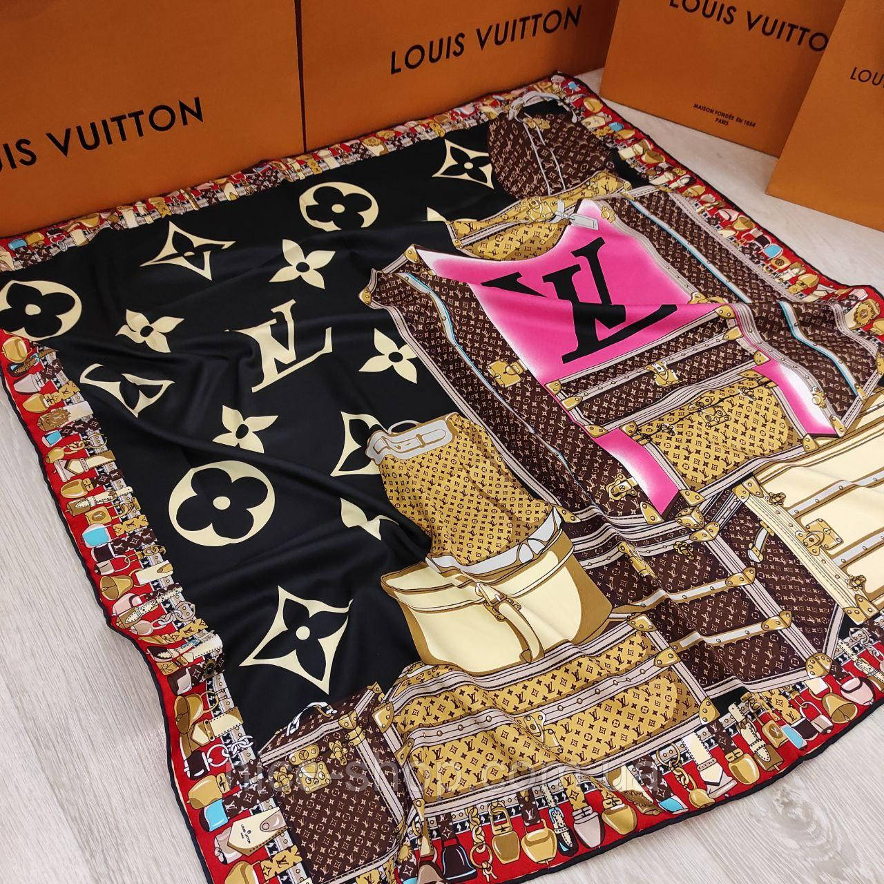 Хустка Louis Vuitton шовкова з ручною підшивкою