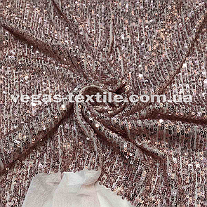 Паєтка на трикотажній основі Рожевий