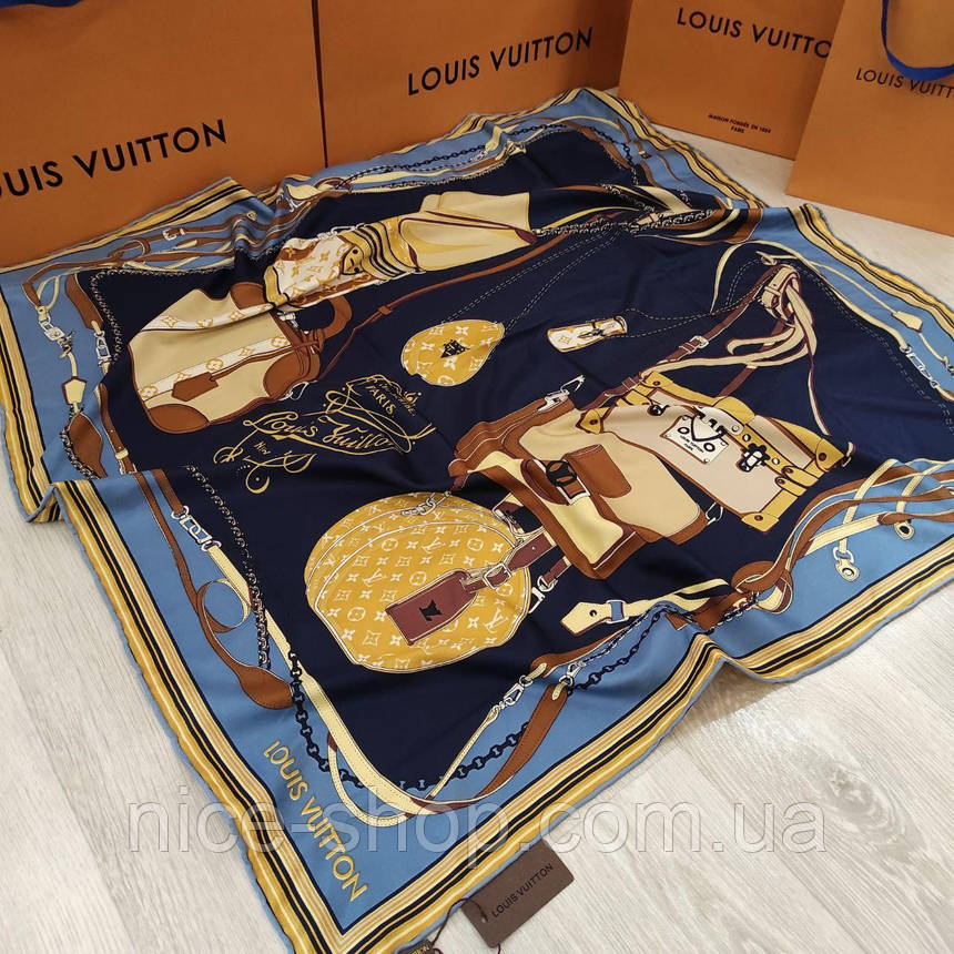 Хустка Louis Vuitton шовковий з ручною підшивкою, фото 1