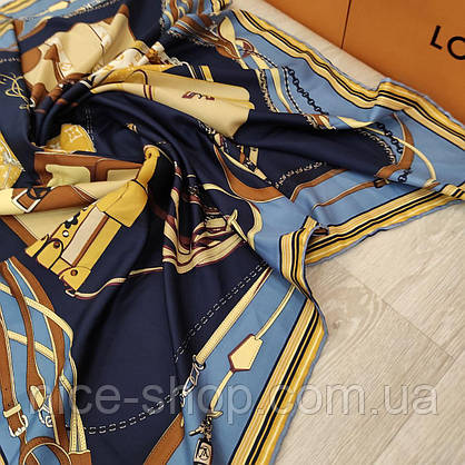 Хустка Louis Vuitton шовковий з ручною підшивкою, фото 6