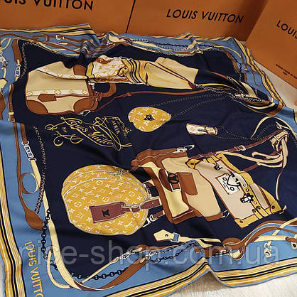 Хустка Louis Vuitton шовковий з ручною підшивкою, фото 4