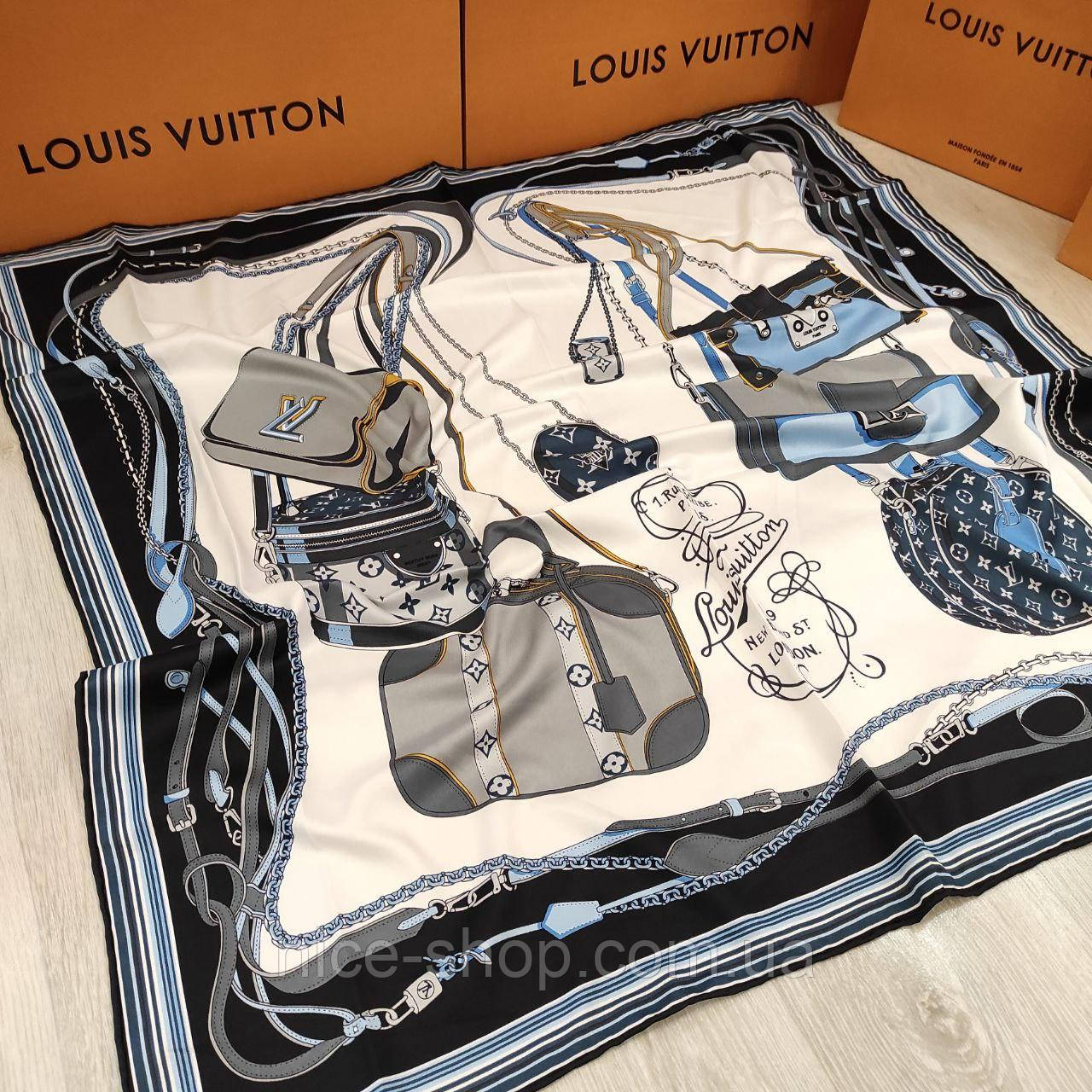 Хустка Louis Vuitton шовкова з ручною підшивкою