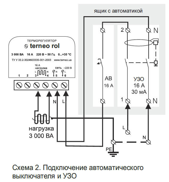 Схеми підключення і установки terneo rol, фото3