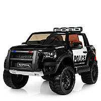 Детский двухместный электромобиль Джип машина Полиция M 4173EBLR-2 Ford Ranger лицензионный / цвет черный**