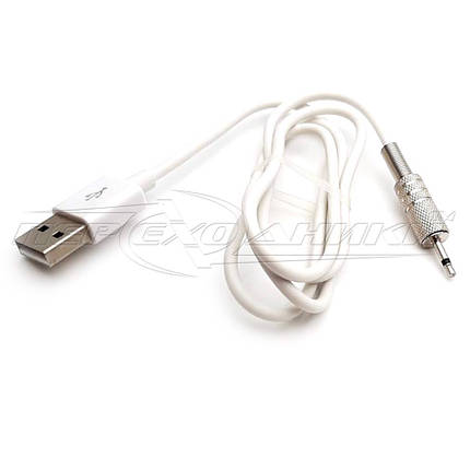 Кабель живлення USB to DC 2.5 мм (2pin), білий, 0.9 м, фото 1