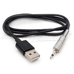 Кабель живлення USB to DC 2.5 мм (2pin),черний 0.9 м