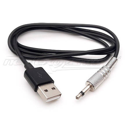 Кабель живлення USB to DC 3.5 мм (2pin), чорний 0.9 м, фото 1