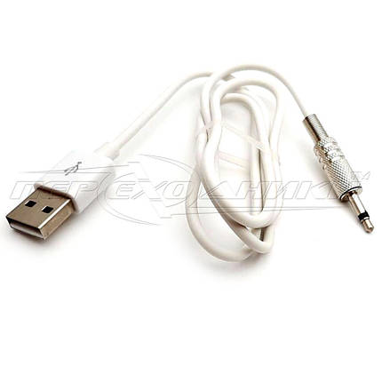 Кабель живлення USB to DC 3.5 мм (2pin), білий 0.9 м, фото 3