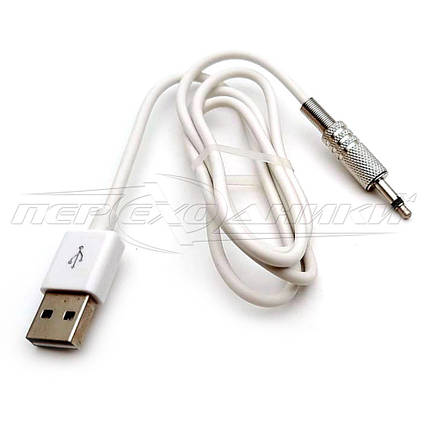 Кабель живлення USB to DC 3.5 мм (2pin), білий 0.9 м, фото 1