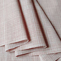 Тканина бавовна для рукоділля імітація полотна (рогатко) пудрово-рожева
