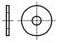 B3.5/BN1684 Washer; round; M3,5; D=11mm; h=0.8mm; acid resistant steel A4