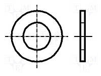 B3/BN671 Washer; round; M3; D=7mm; h=0.5mm; acid resistant steel A4; BN:671