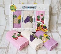 Набор махровых полотенец в коробке (3-шт) 30x50 Firs Towel для кухни