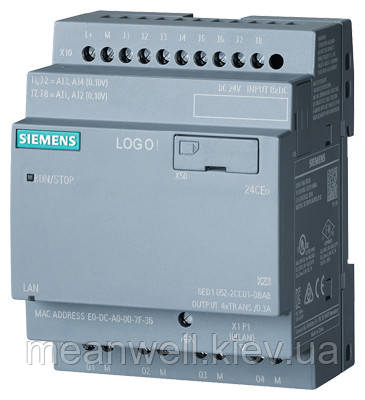 6ED1052-2CC08-0BA2 Логічний модуль Siemens LOGO! 24CE, 24 VDC, транзистори, 8 DI / 4DO, фото 1