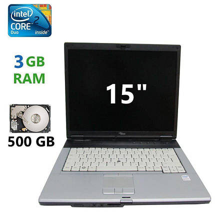 Ноутбук Fujitsu LifeBook E8310 / 15" (1440x1050) TN LED / Intel Core 2 Duo T7100 (2 ядра по 1.8 GHz) / 3 GB, фото 1