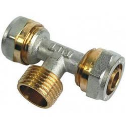 Трійник з зовнішньою різьбою 16х1/2