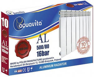 Алюмінієвий радіатор Aquavita 500х80 nev L6 16 бар
