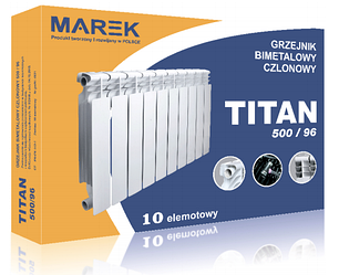 Біметалічний радіатор TITAN MREK 500х96