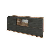 Тумба під ТВ у вітальню Адель 2Д1Ш дуб крафт табако/північне дерево Сокме